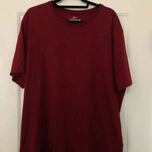 Nike dri fit burgundy shirt